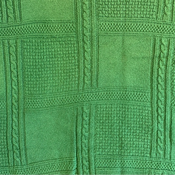 Vintage Lacoste Men's Textured Cable Knit Green Crewneck Sweater - Picture 5 of 7
